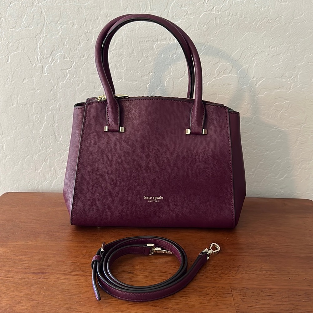 kate spade sydney satchel in sangria wine color - Picture 1 of 13